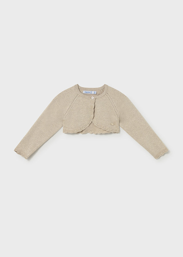 Casaco bolero tricô básico - mayoral - Baby menina - SS26-306