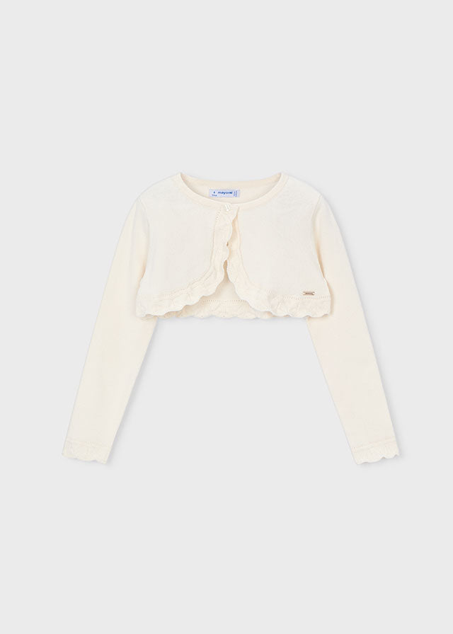 Casaco bolero tricô básico - mayoral - Mini Menina - SS26-320