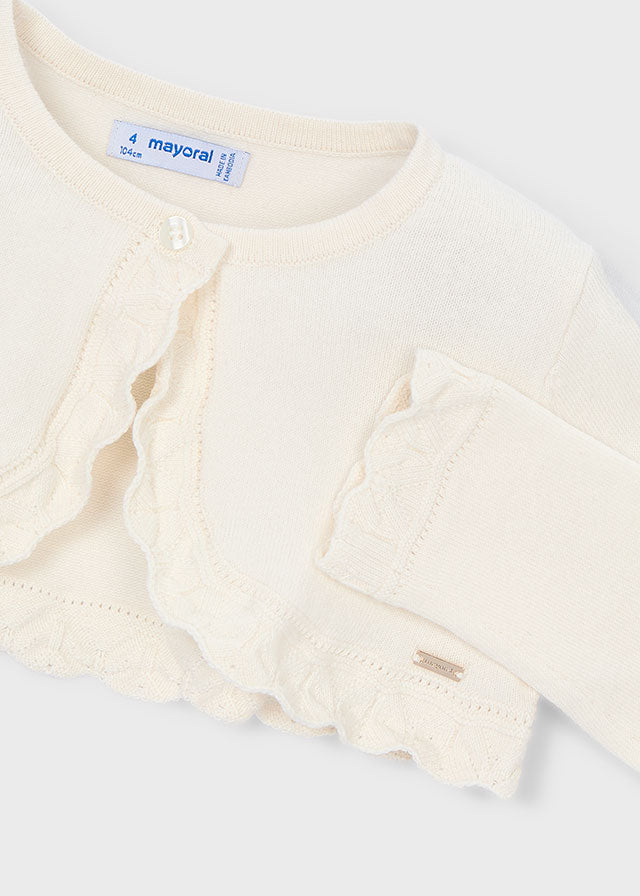 Casaco bolero tricô básico - mayoral - Mini Menina - SS26-320