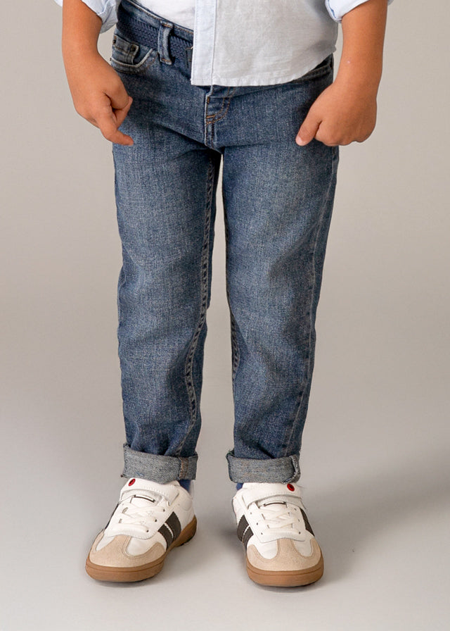Calça ganga regular fit basic - mayoral - Mini Menino - SS26-540
