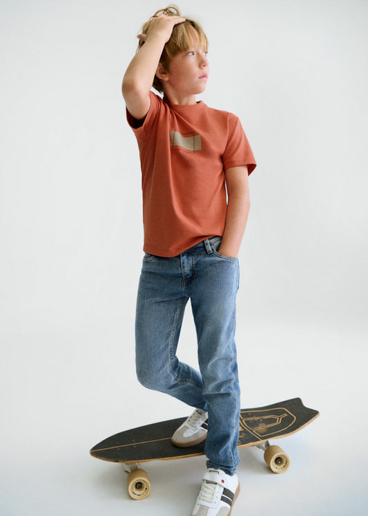 Calça ganga regular fit basic - mayoral - Menino - SS26-543