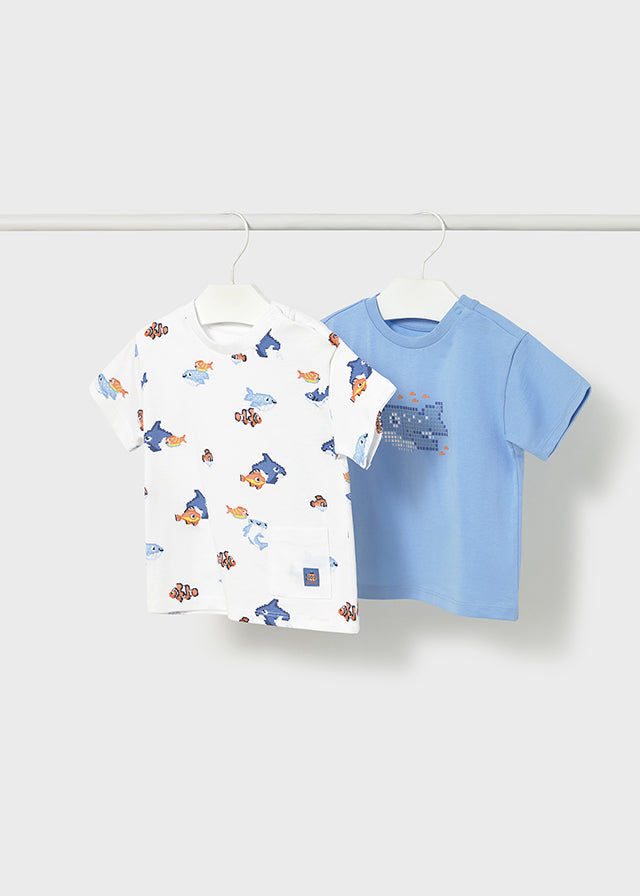 Conjunto de duas camisetas m/ - mayoral - Baby menino - SS26-1012