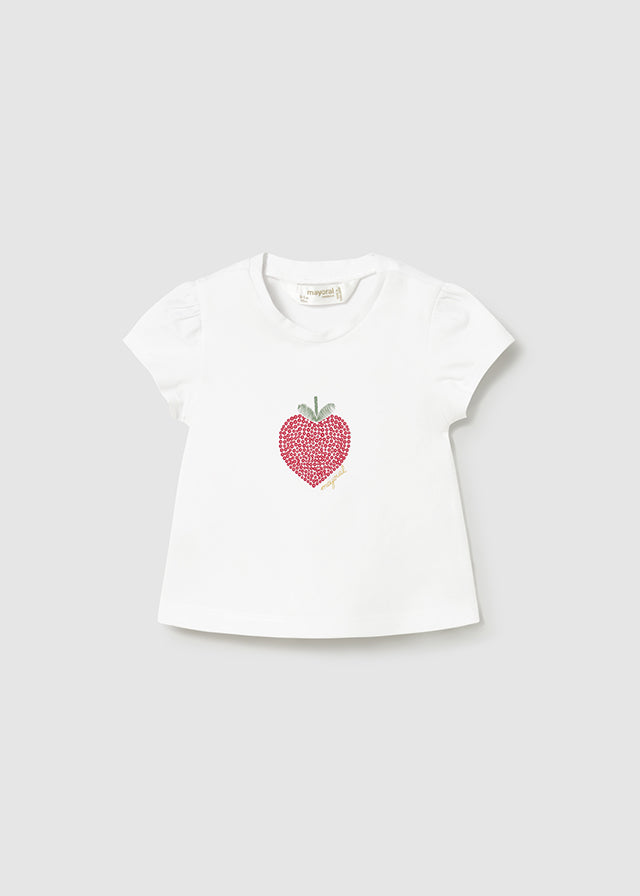 Camiseta manga curta - mayoral - New Born menina - SS26-1076