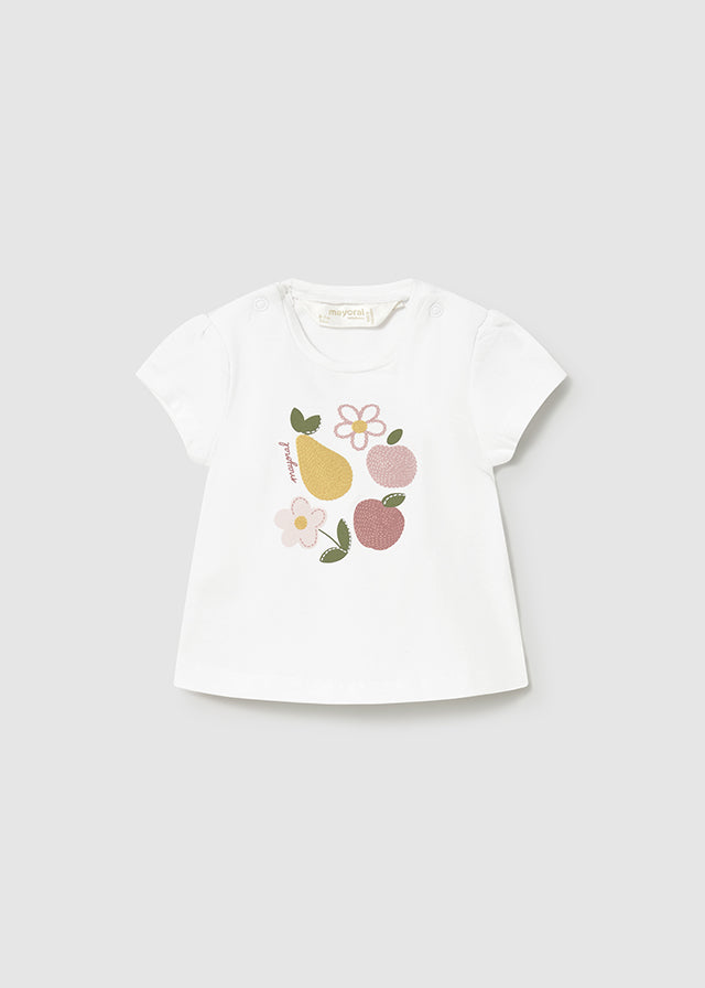 Camiseta manga curta - mayoral - New Born menina - SS26-1076