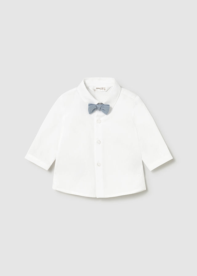 Camisa m/comp. laço - mayoral - New Born menino - SS26-1101