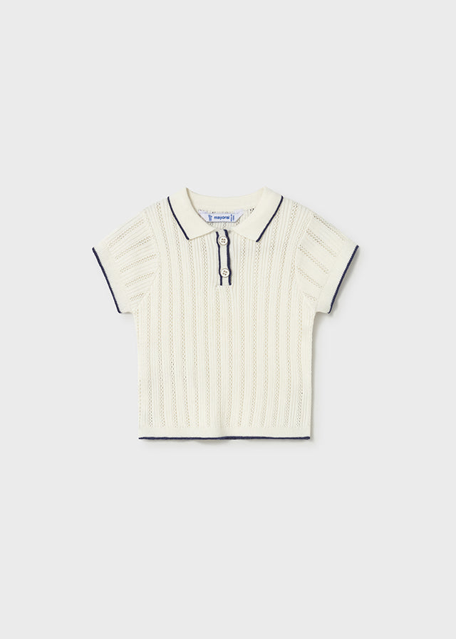Polo m/curta tricô - mayoral - Baby menina - SS26-1104