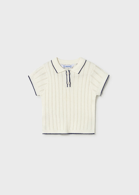 Polo m/curta tricô - mayoral - Baby menina - SS26-1104