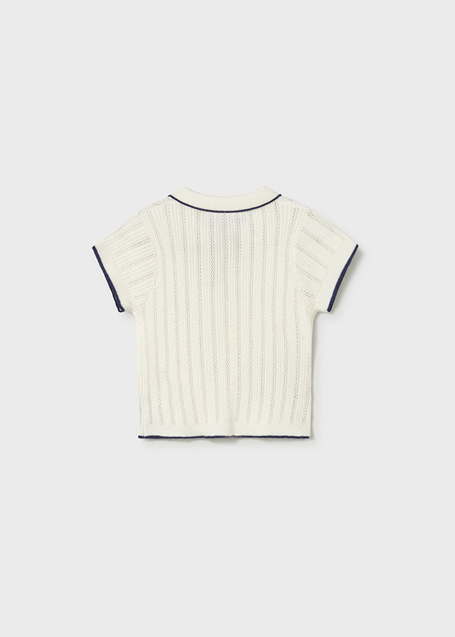 Polo m/curta tricô - mayoral - Baby menina - SS26-1104