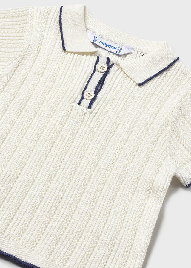 Polo m/curta tricô - mayoral - Baby menina - SS26-1104