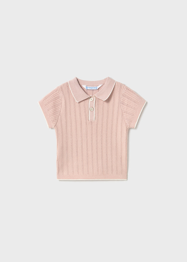 Polo m/curta tricô - mayoral - Baby menina - SS26-1104