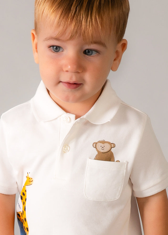 Pólo m/c animal - mayoral - Baby menino - SS26-1108