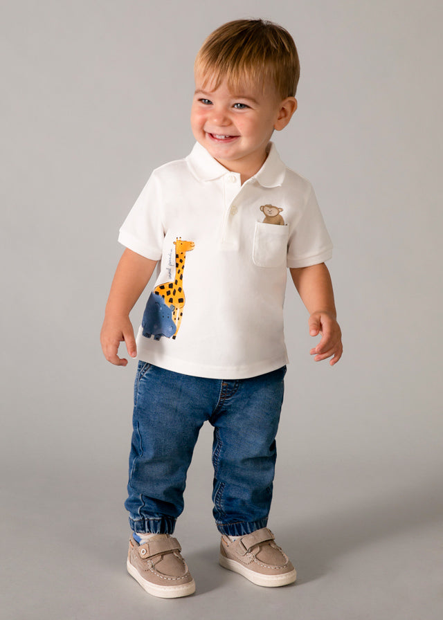 Pólo m/c animal - mayoral - Baby menino - SS26-1108