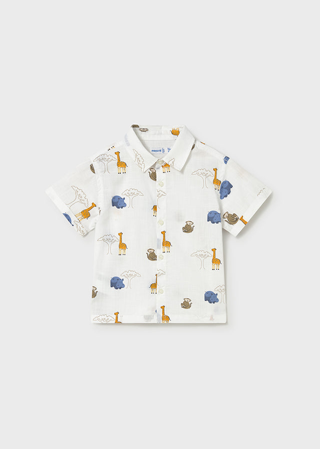 Camisa m/curta estampada - mayoral - Baby menino - SS26-1114