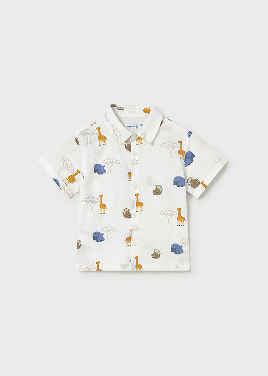 Camisa m/curta estampada - mayoral - Baby menino - SS26-1114