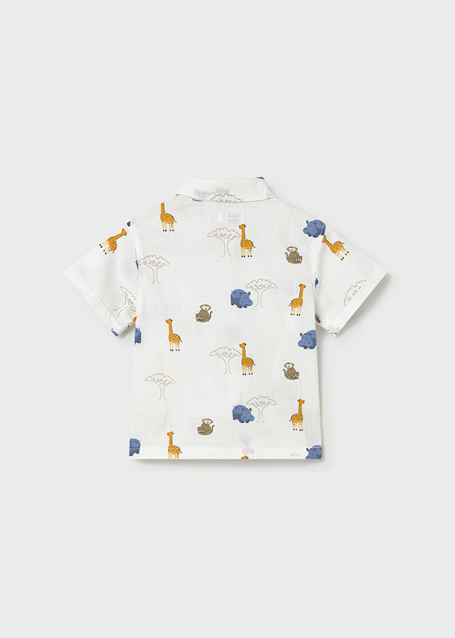 Camisa m/curta estampada - mayoral - Baby menino - SS26-1114
