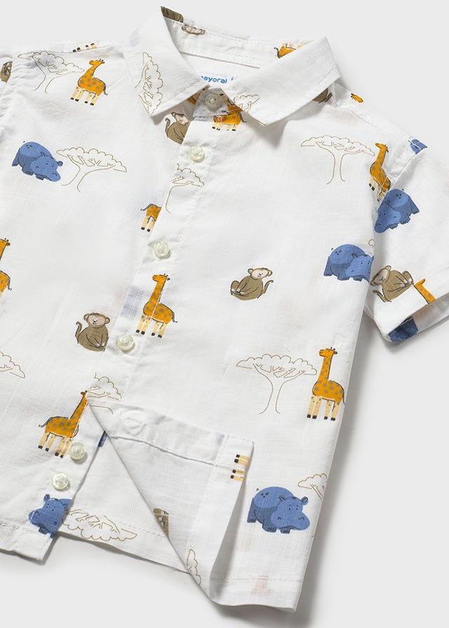 Camisa m/curta estampada - mayoral - Baby menino - SS26-1114