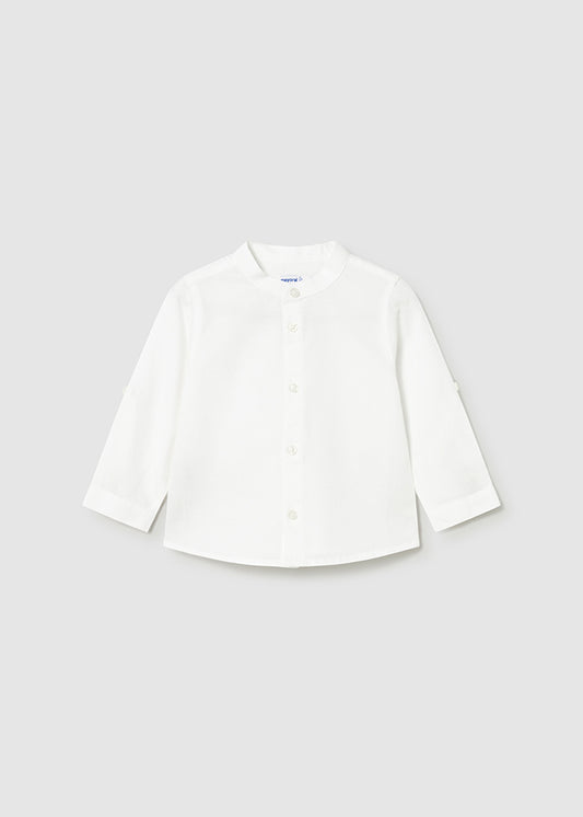 Camisa m/comp. linho gola pad - mayoral - Baby menino - SS26-1116
