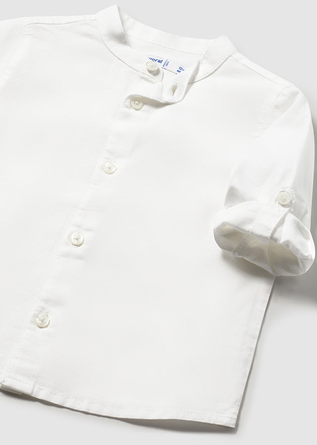 Camisa m/comp. linho gola pad - mayoral - Baby menino - SS26-1116