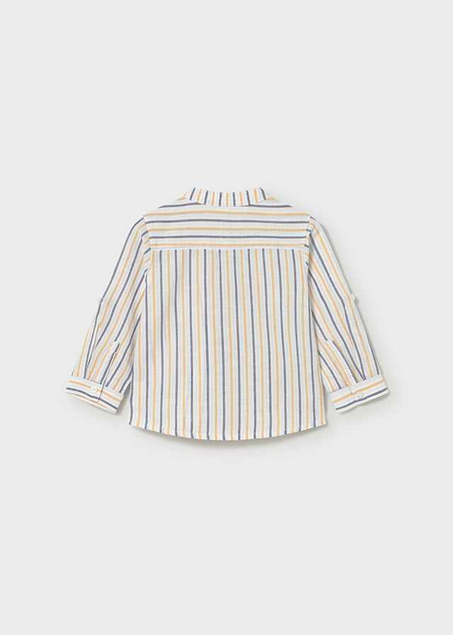 Camisa m/comp. linho gola pad - mayoral - Baby menino - SS26-1116