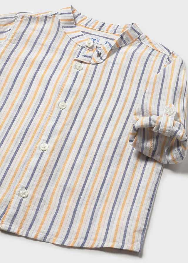 Camisa m/comp. linho gola pad - mayoral - Baby menino - SS26-1116