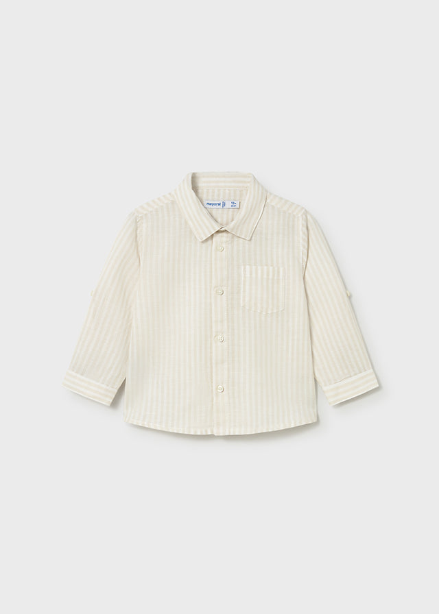 Camisa m/comp.linho - mayoral - Baby menino - SS26-1118