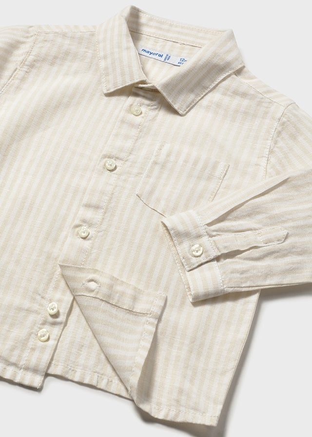 Camisa m/comp.linho - mayoral - Baby menino - SS26-1118