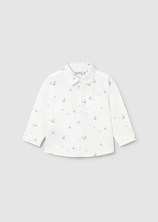 Camisa m/comp.linho - mayoral - Baby menino - SS26-1118