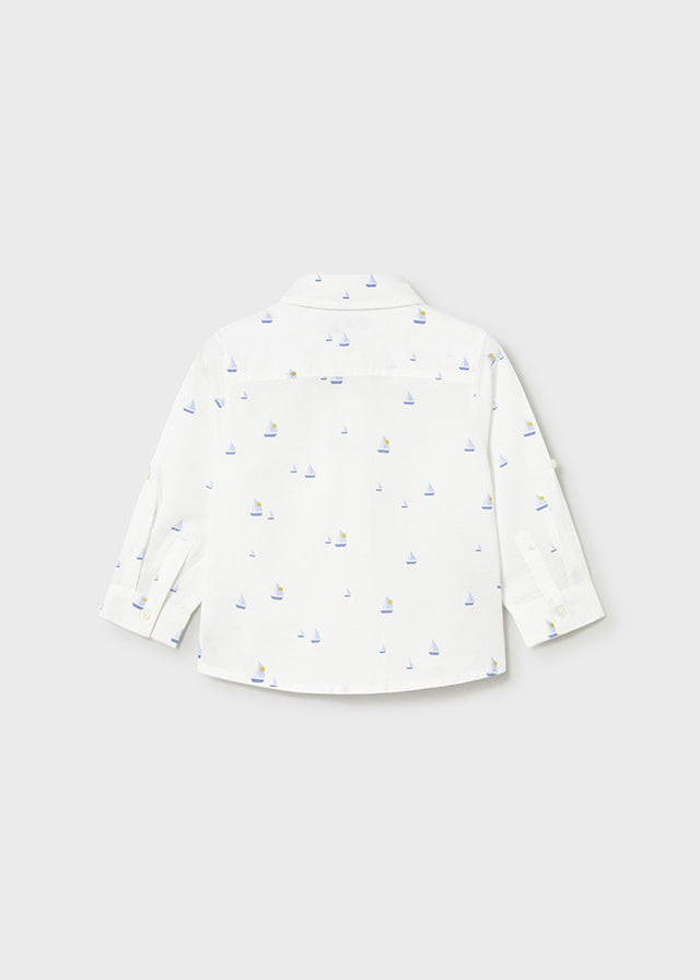Camisa m/comp.linho - mayoral - Baby menino - SS26-1118