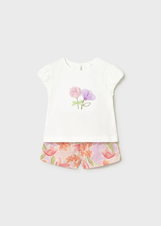 Conj.bermuda estampada - mayoral - Baby menina - SS26-1213
