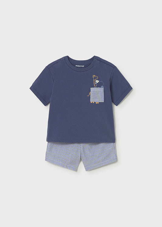 Cnj. bermuda seersucker - mayoral - Baby menino - SS26-1228