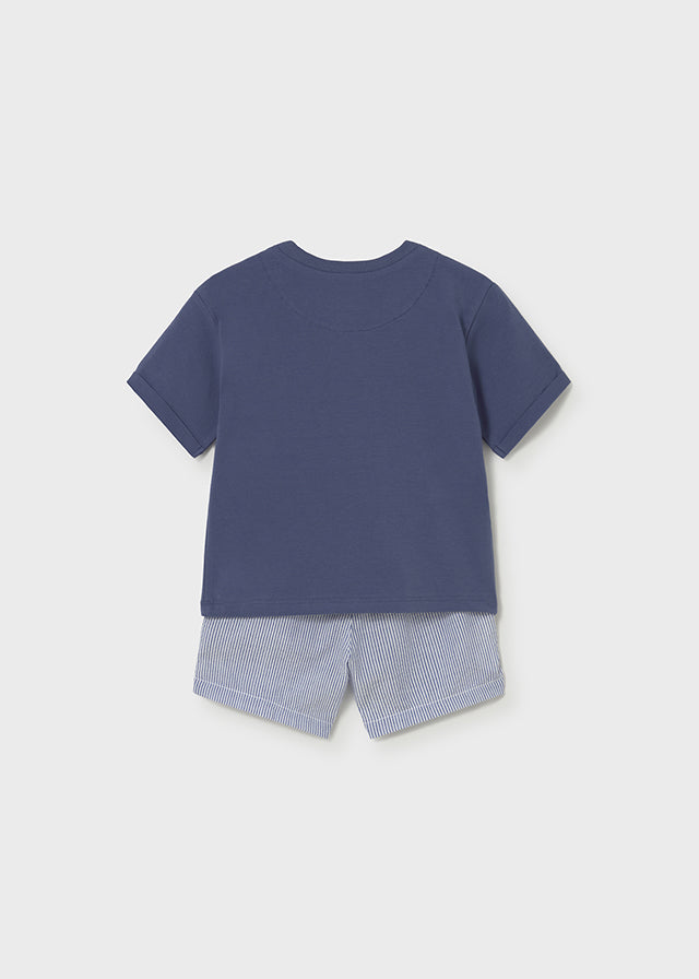 Cnj. bermuda seersucker - mayoral - Baby menino - SS26-1228