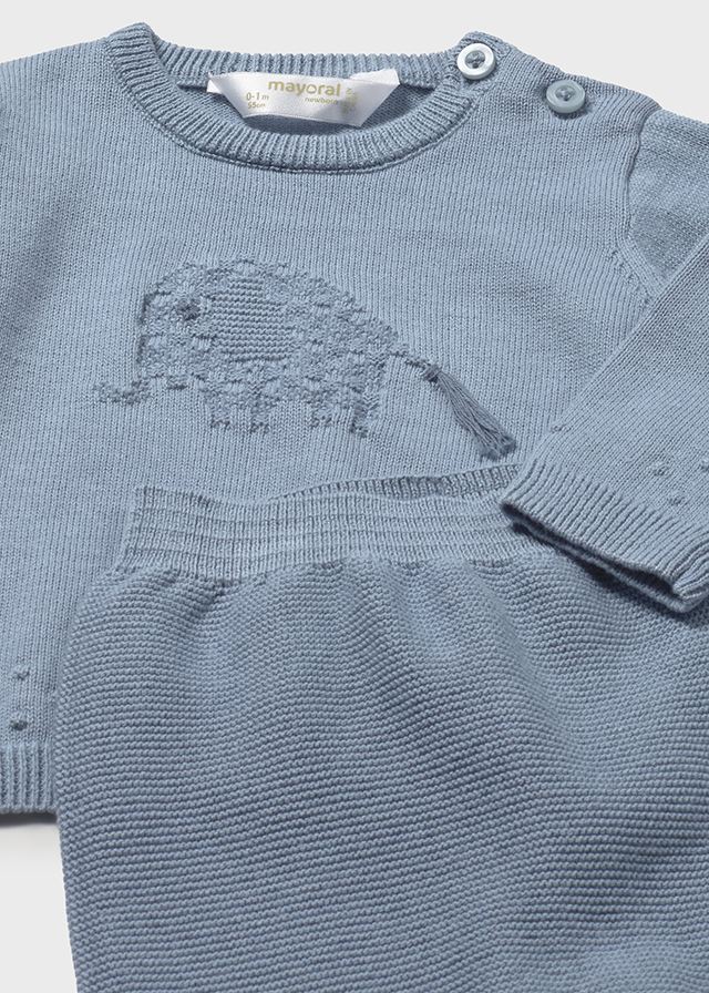 Conj.polaina tricot - mayoral - New Born menino - SS26-1502