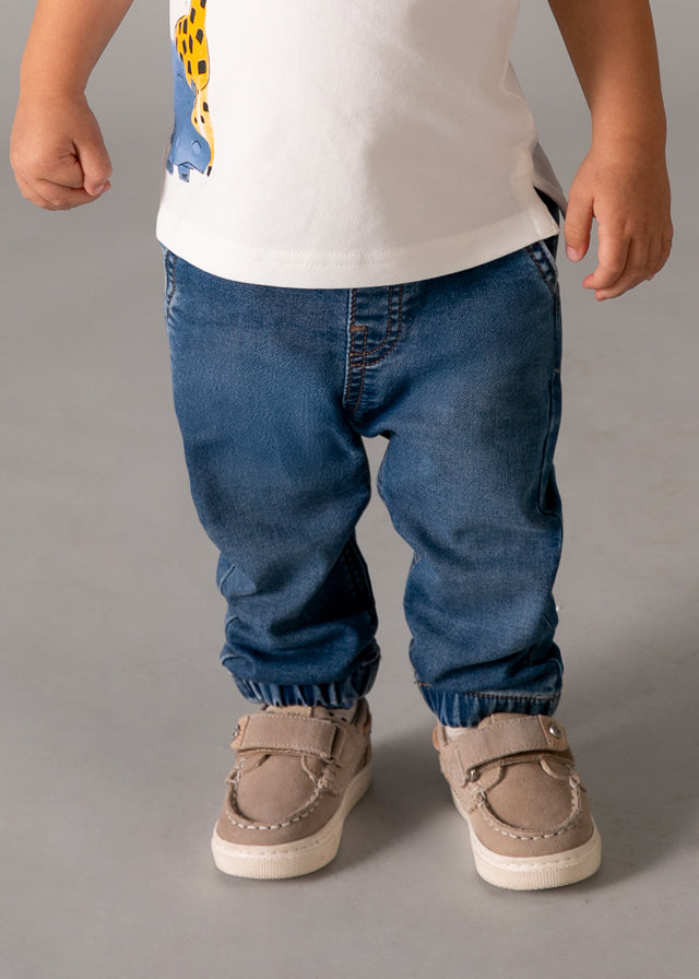 Calça soft denim jogger - mayoral - Baby menino - SS26-1520