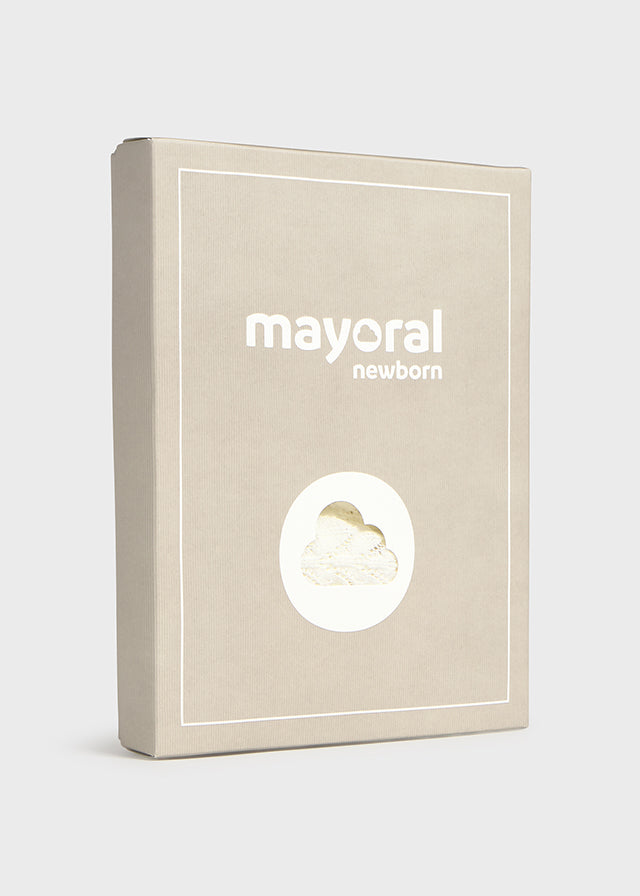 Conj. jardineira tricot - mayoral - New Born menina - SS26-1637