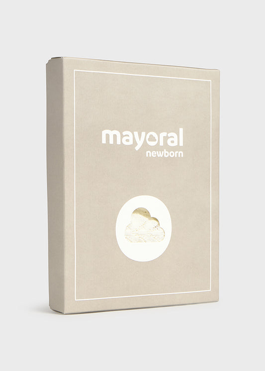 Conj. jardineira tricot - mayoral - New Born menina - SS26-1637