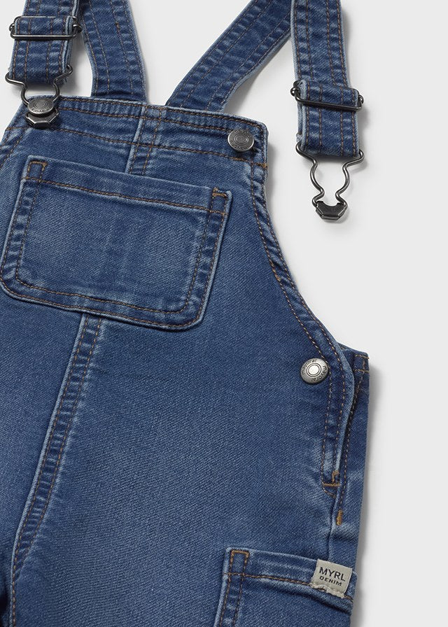 Jardineira calção soft denim - mayoral - Baby menino - SS26-1659