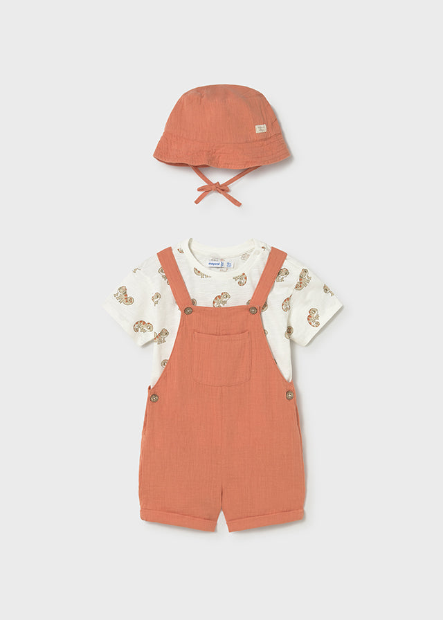 Conj. jardineira 3 peças - mayoral - Baby menino - SS26-1663