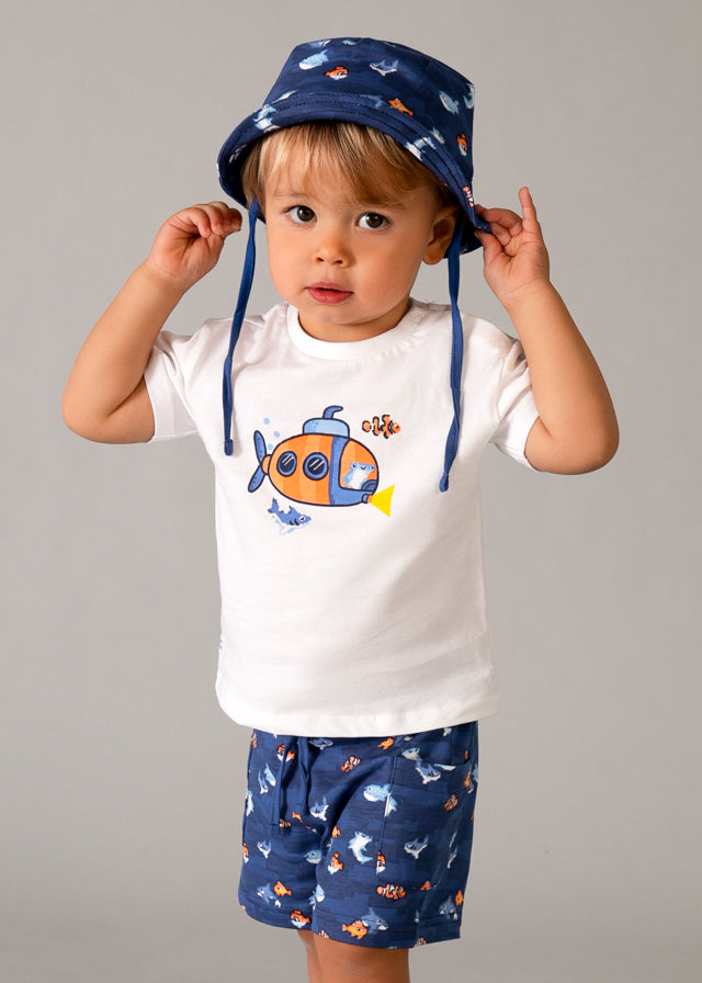 Conj. malha print c/ bucket - mayoral - Baby menino - SS26-1667
