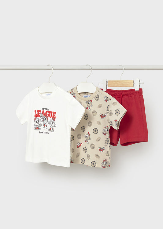 Conj. malha 3 peças print - mayoral - Baby menino - SS26-1669