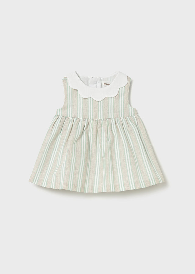 Vestido riscas linho - mayoral - New Born menina - SS26-1801