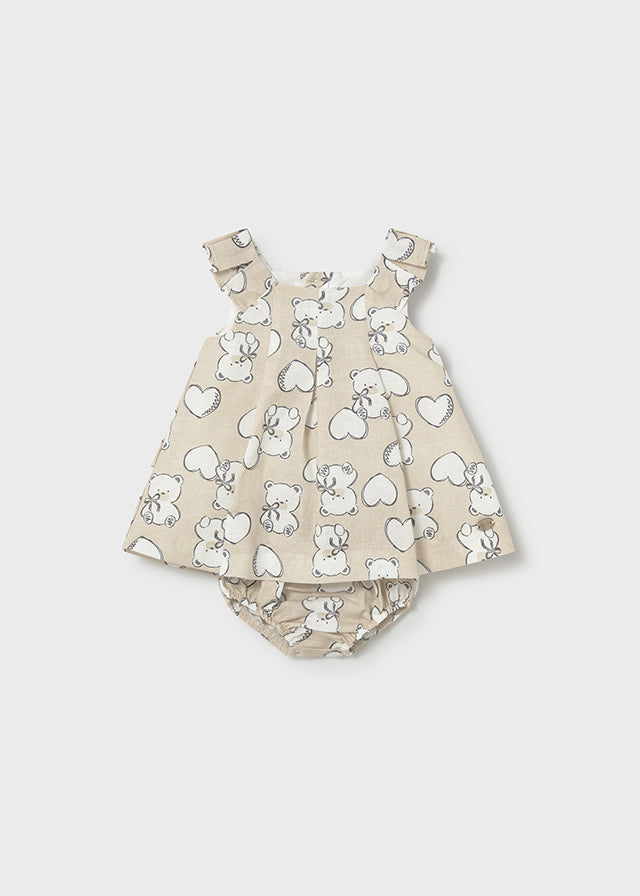 Vestido linho estampado - mayoral - New Born menina - SS26-1809