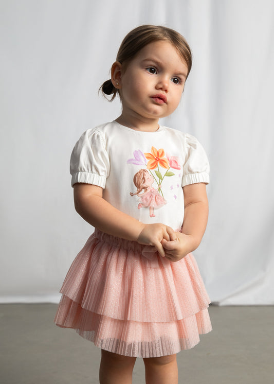 Saia tule plissada - mayoral - Baby menina - SS26-1902