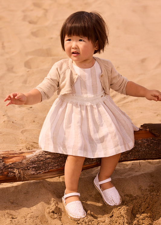 Vestido faixa listrada - mayoral - Baby menina - SS26-1904