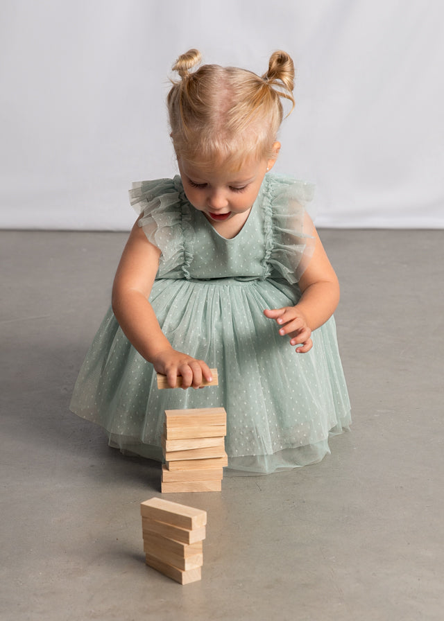 Vestido tule c/ faixa cabelo - mayoral - Baby menina - SS26-1905
