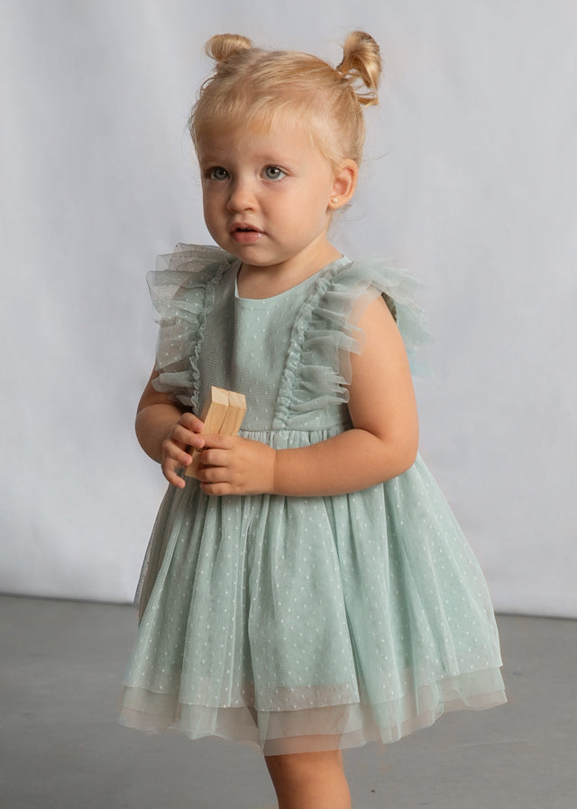 Vestido tule c/ faixa cabelo - mayoral - Baby menina - SS26-1905