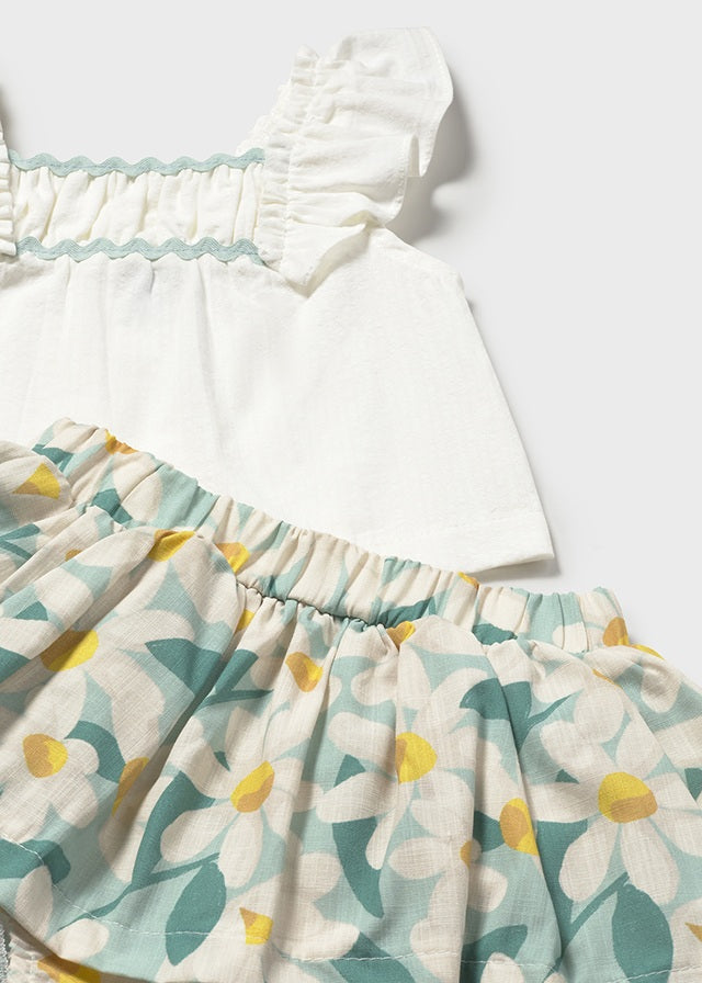 Conj.bermuda saia estampada - mayoral - Baby menina - SS26-1932