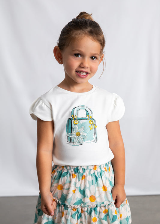 Camiseta manga curta - mayoral - Mini Menina - SS26-3002