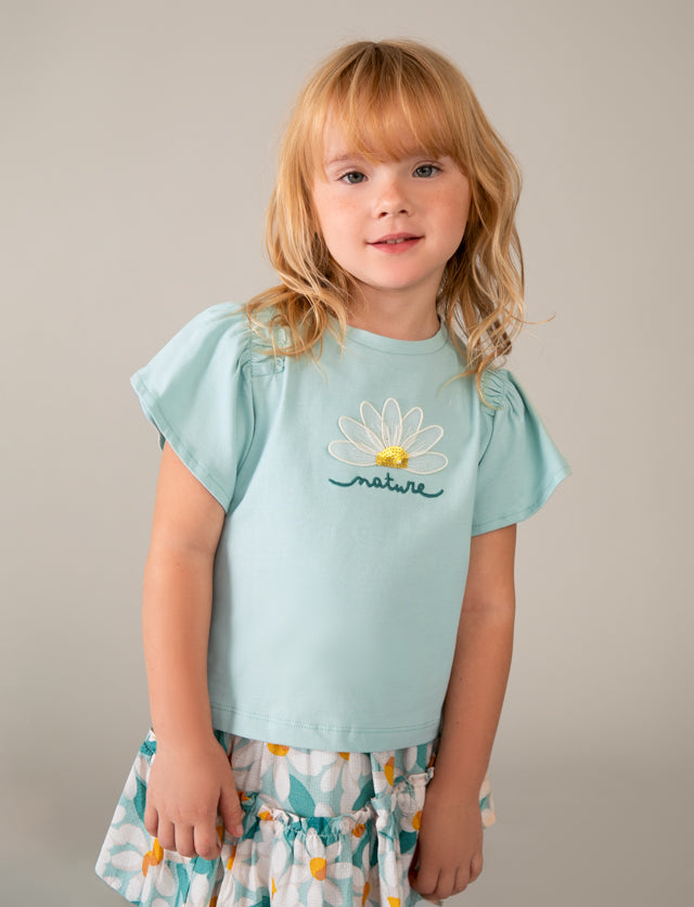 Camiseta manga curta - mayoral - Mini Menina - SS26-3004