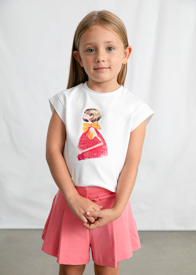 Camiseta manga curta - mayoral - Mini Menina - SS26-3005
