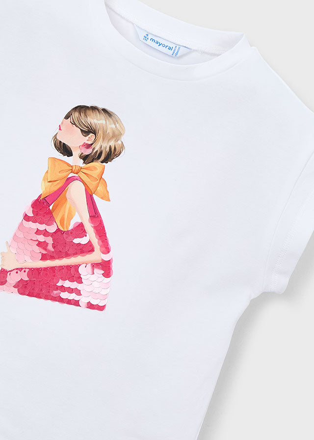 Camiseta manga curta - mayoral - Mini Menina - SS26-3005